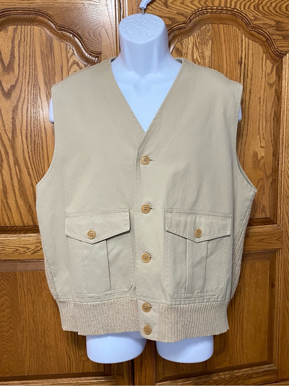 C.C. Filson Vintage 90s Hunting Fishing Utility Vest Wool Cotton Mens L Buttoned